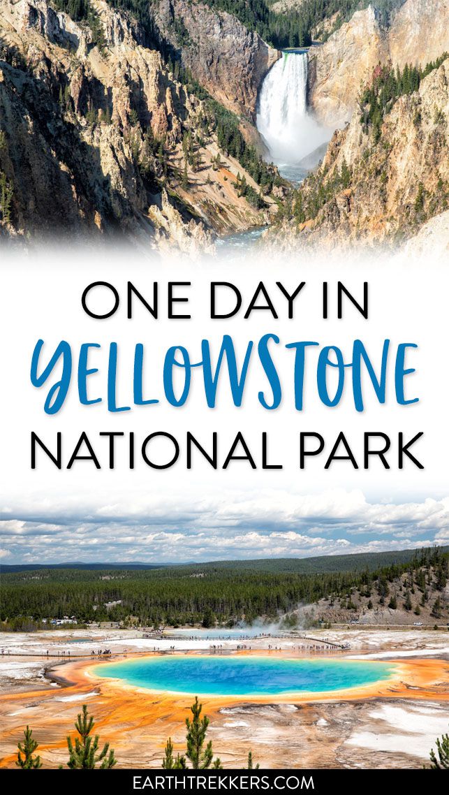 Un día en Yellowstone Lower Loop Itinerary & Map (todas las visitas imprescindibles en 1 día!)