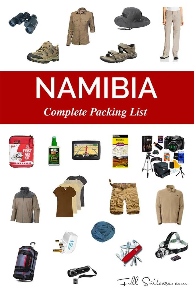Lista de embalaje de Namibia completa y consejos para qué ponerse